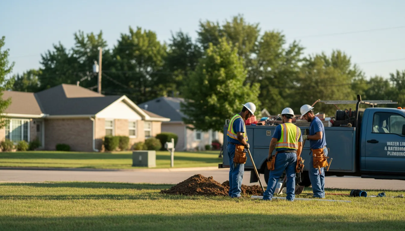 Residential water line and bathroom plumbing service in Dowling, MI